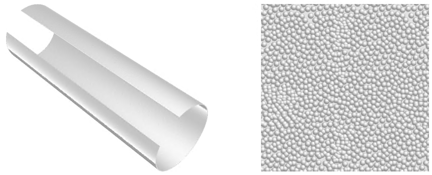 ICP Film sheet with microscopic glass bead view