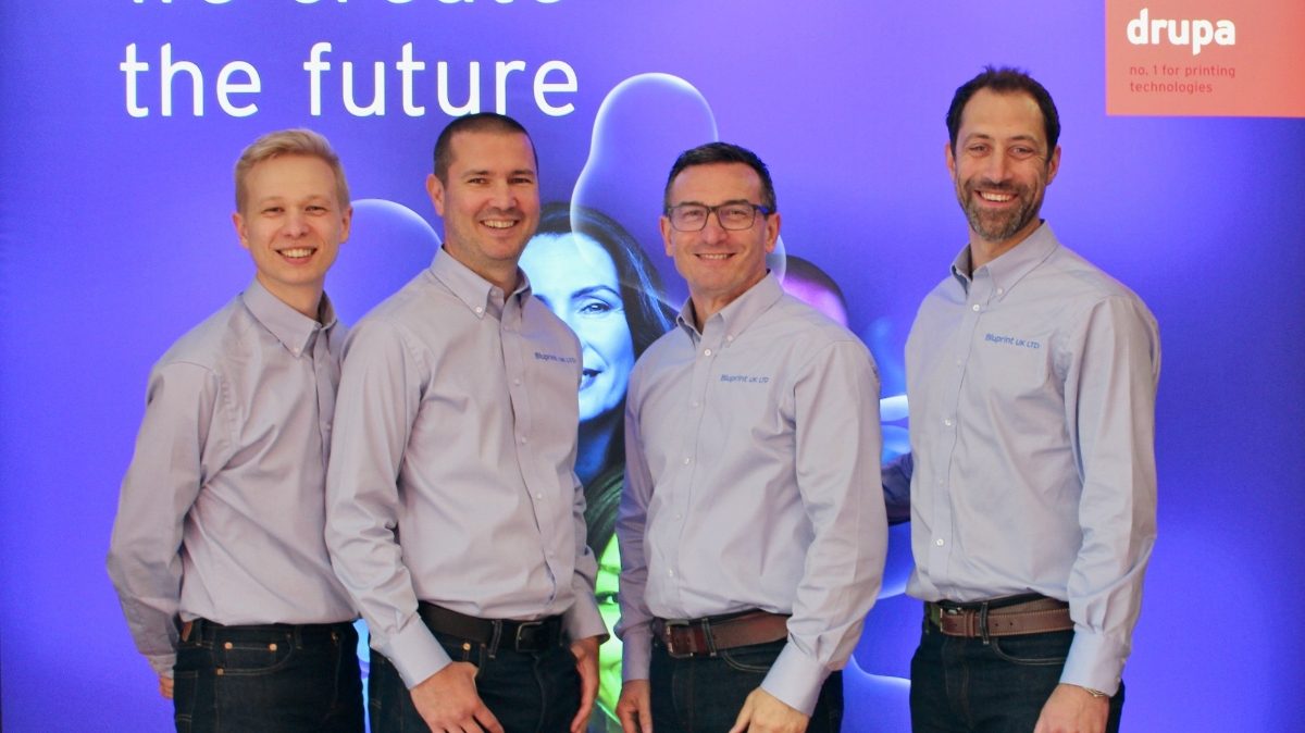 Left to right: Christie, Dave, Robb and Jon at Drupa 2024